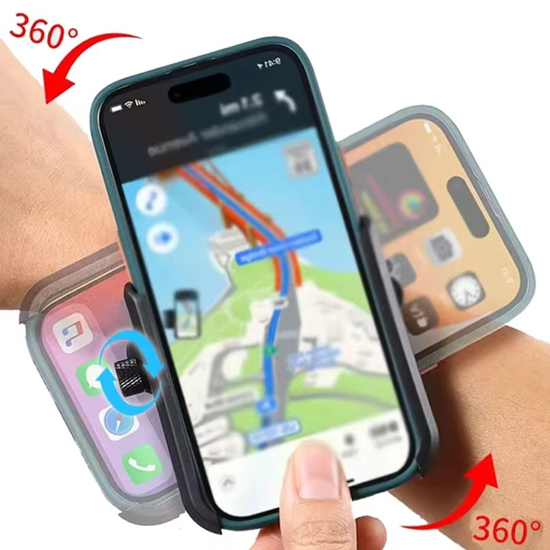 360° Rotating Wrist Strap Phone Holder for Running and Cycling