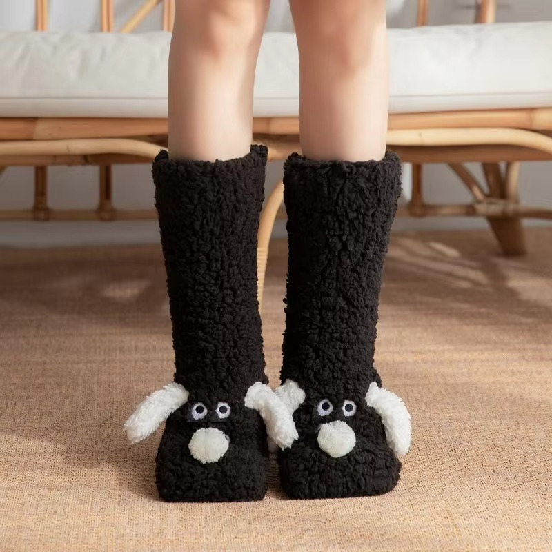 Luxurious Velvet Coral Fleece Winter Socks for Women