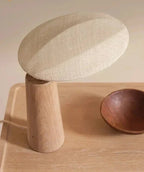 Designer Lamp with Natural Wood