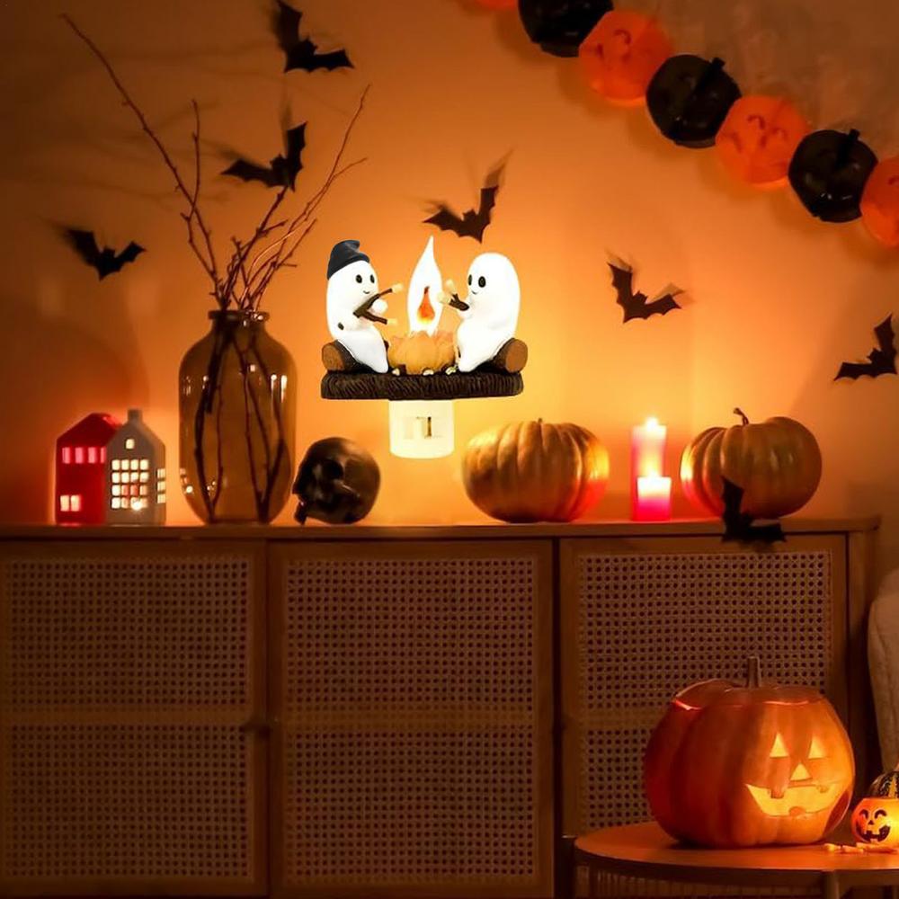 Ghost fire with flickering night light ️‍