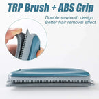 Fluffigob Fuzz & Pet Hair Remover Brush | 2-in-1 Cleaning with Double Comb Structure | For Couch, Clothing, Carpet | 15 × 6 × 2 cm
