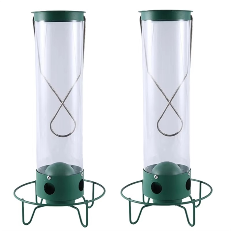 Metal Window Bird Feeder with Weight-Activated Rotating Perch and Seed Capacity