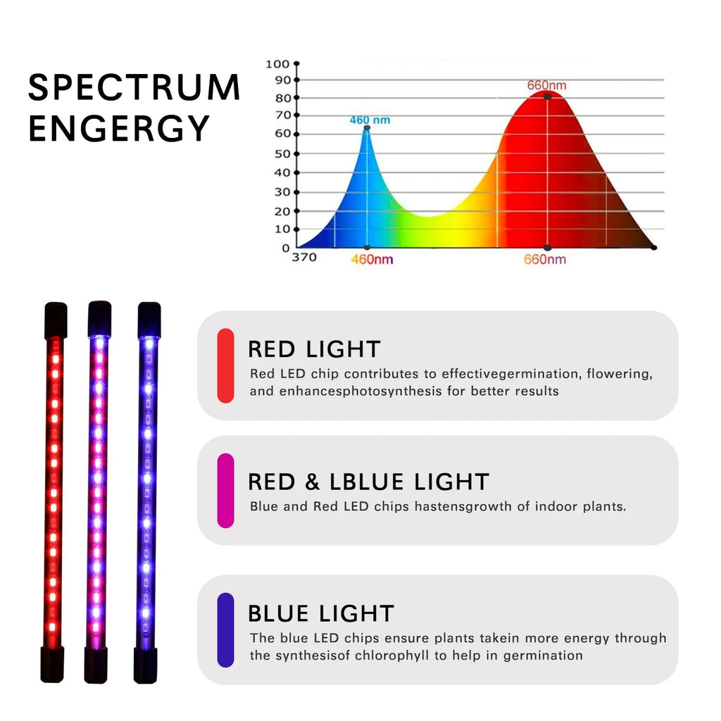 LumiPlant LED Plant Light | USB Grow Light | 1–4 Heads | Dimmable with Timer