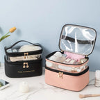 Cosmavera Cosmetic Bag | 2-in-1 Design | Transparent & Waterproof | For Travel & Everyday