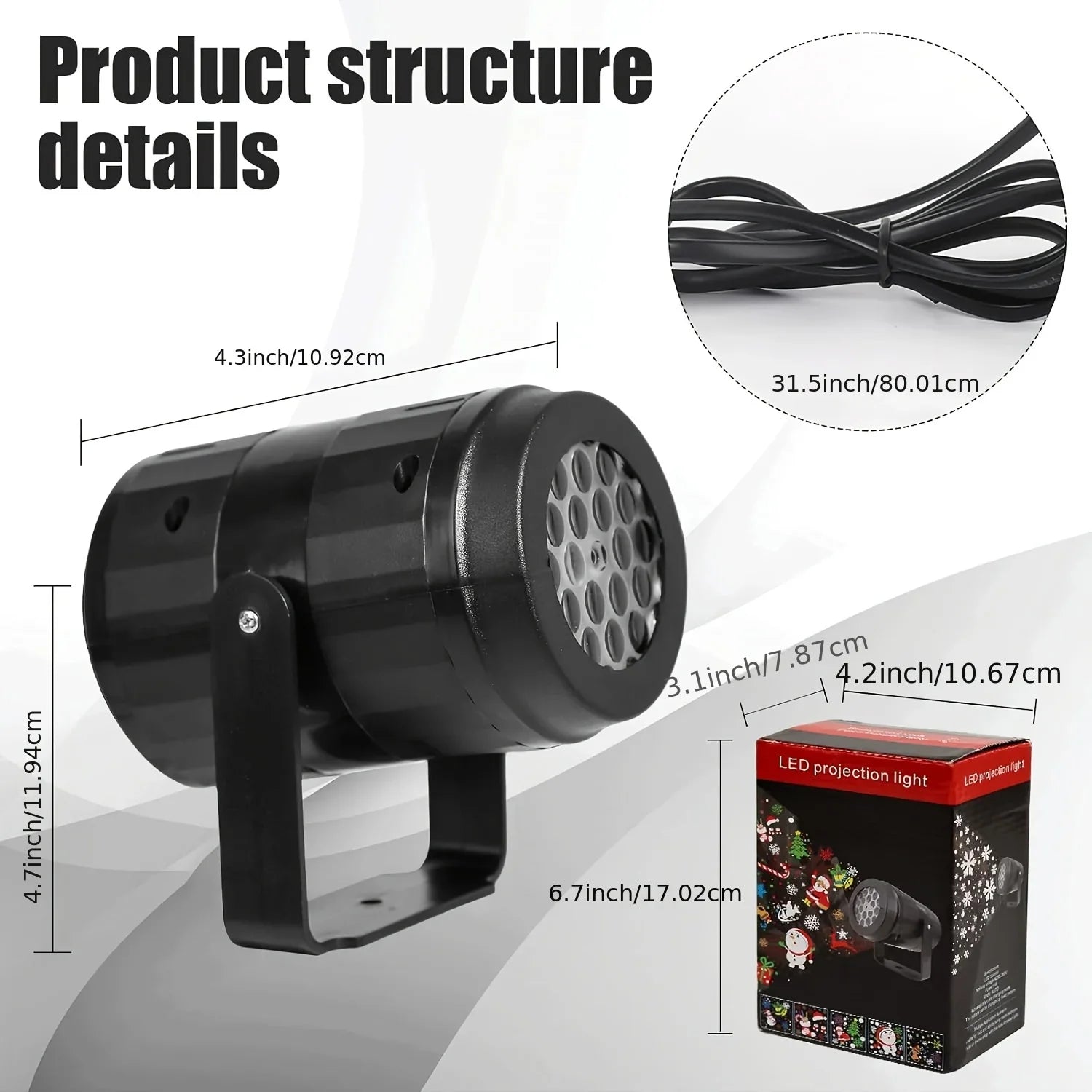 LED Christmas Projector SnowMotion | 16 Rotating Patterns | Indoor & Outdoor | Christmas Lighting for Home, Garden & Party