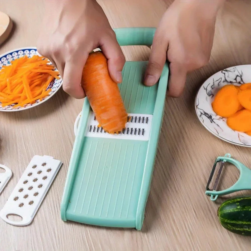 Cutlino Multi-Slicer 5in1 | Manual & Versatile | Compact & Cordless | For Vegetables & Fruits