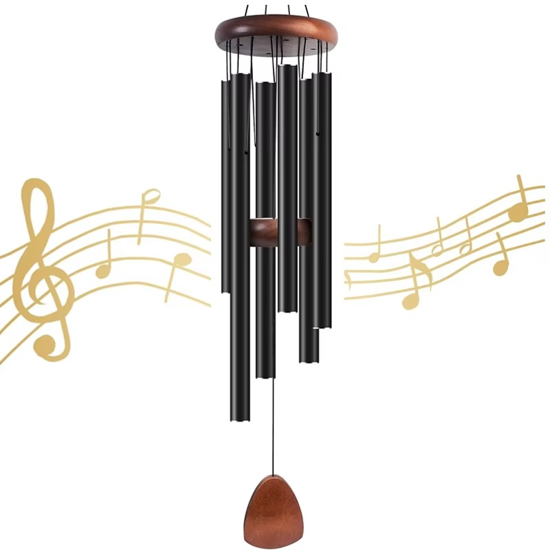 Enchanting Aluminum & Wood Garden Wind Chimes