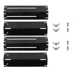Grill shield Adjustable heat shield for gas grills | Replacement thermal plates made of enamel | 2/4 pair set | Universal adjustable 30–56 cm