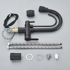 Matte Black Filter Faucet for the Kitchen, Pull-Out Spray, 360° Rotation, Three-Way Water Filter Tap, Sink Mixer
