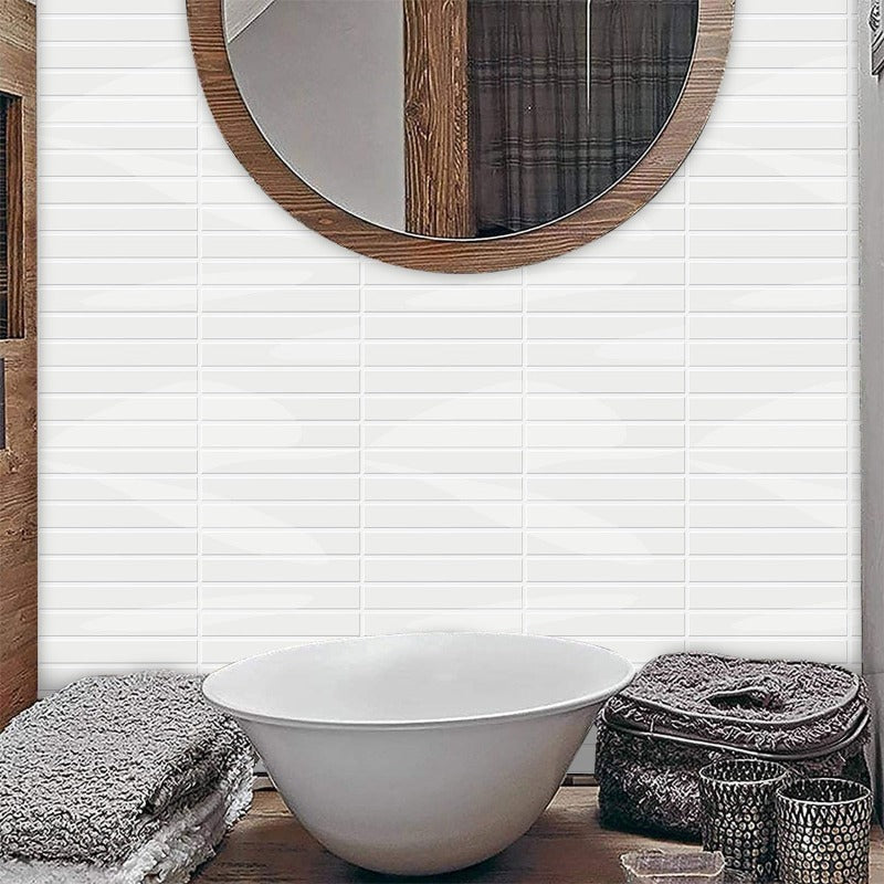 Self-adhesive 3D DIY Kit Kat tiles in glossy white