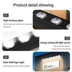 Solavera LumiFence Solar Lights | 4-piece Set LED Outdoor Lights | IP54 Weatherproof | Aluminum | For Garden, Fence & Patio