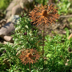 FLORUSTA Garden Stake Bluebonnet | Rust Look Metal | Rustic Garden Decor