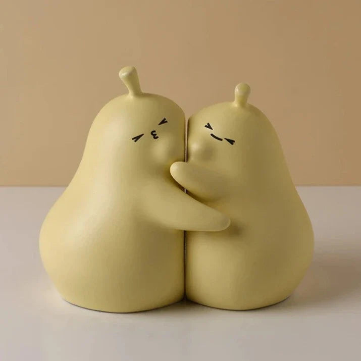 Hugging Pear Bookends