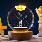 Astranova Galaxy Night Light | LED Crystal Ball with Milky Way Design | Warm White Light | Creative Gift for Kids & Adults