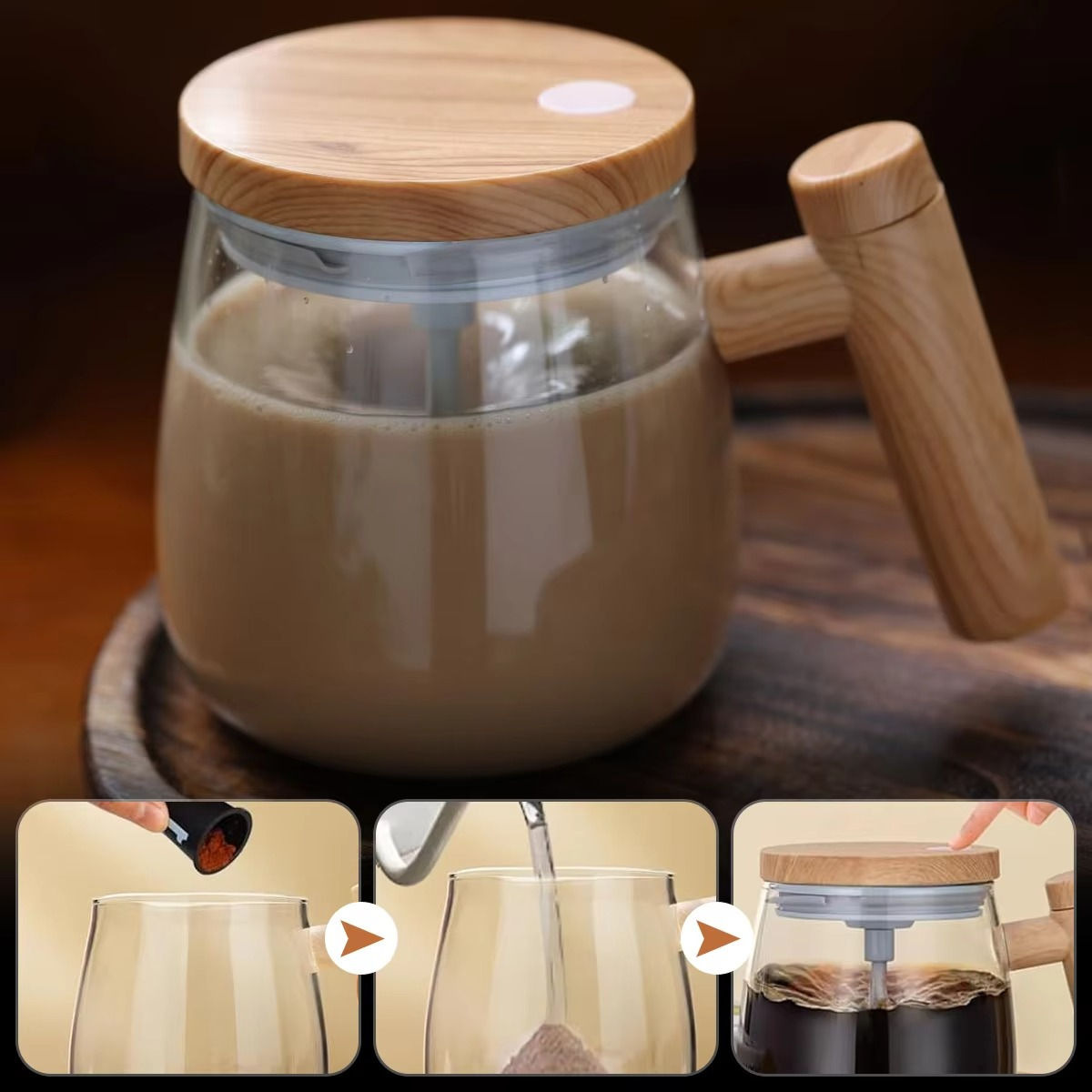 Self-Stirring Electric Coffee Mug - Mix Smarter, Drink Smoother