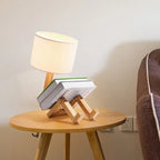 Wooden Table Lamp with Book Holder – Modern Design for Your Home