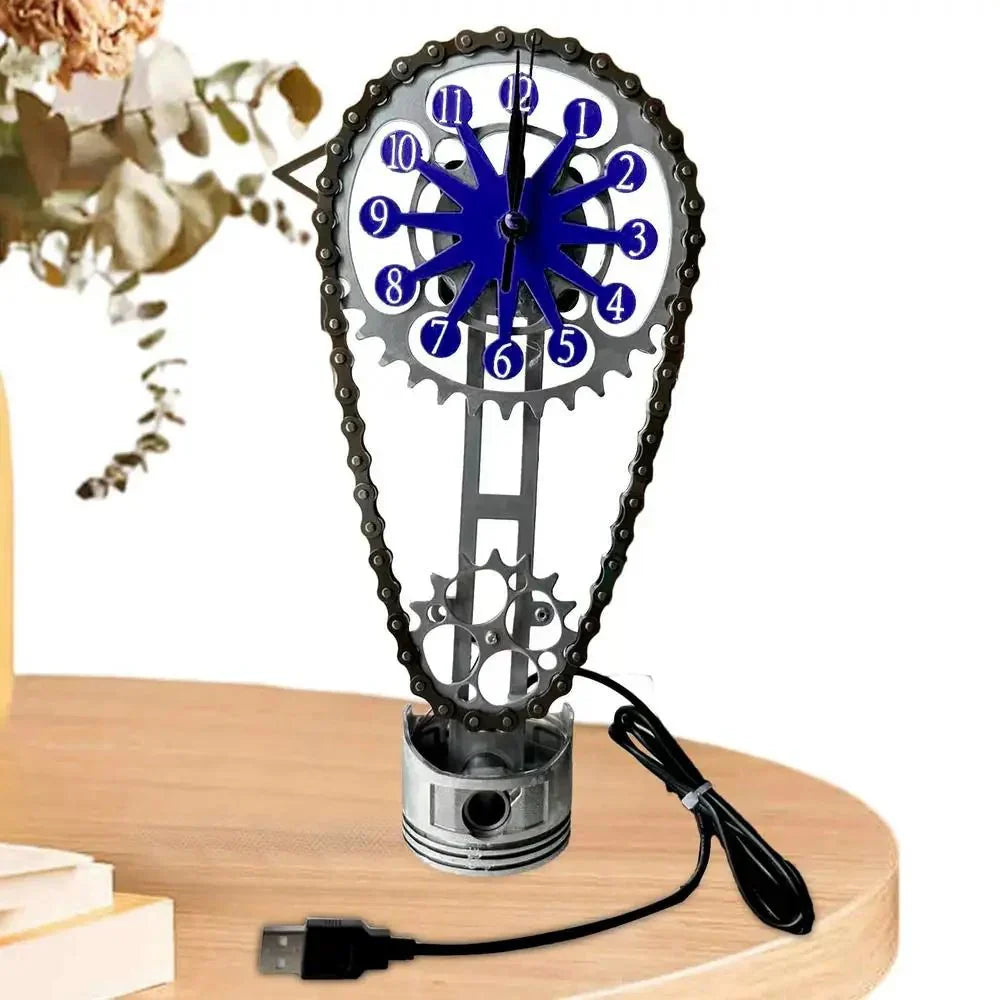 Watch chain with movement - Silent rotating table clock