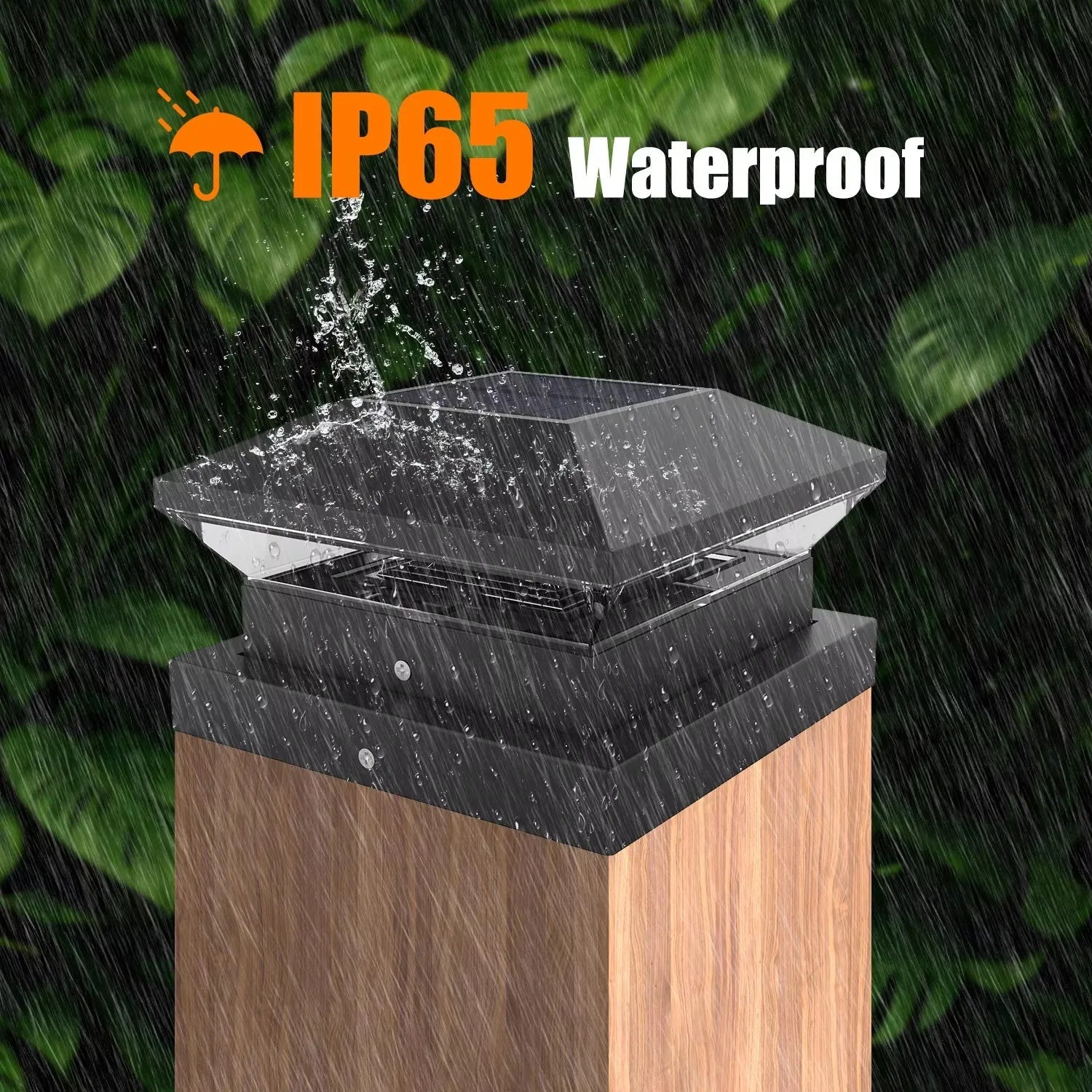 Solar-Post Light LumiColumna | Adjustable Warm & Cool White | IP65 Waterproof | For Fence, Garden & Gate Pillar