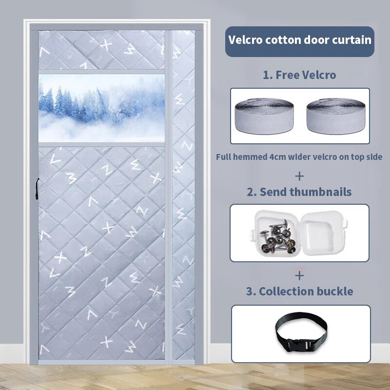 Magnetic Cold-Proof Cotton Door Curtain