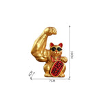 Large hand, happy wealth, waving cat, gold-colored waving hand cat, home decoration, welcoming waving cat, sculpture, statue, decor, car ornament, shop gift
