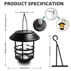 Flammora Solar Pendant Light with Flame Effect | IP65 Waterproof | Stainless Steel & Glass | For Garden, Fence & Terrace