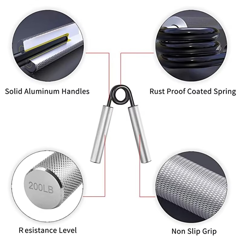Adjustable Aluminum Hand Grip Strength Trainer for Finger and Arm Fitness