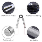 Adjustable Aluminum Hand Grip Strength Trainer for Finger and Arm Fitness