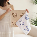 Puppy Illustration Cotton Towel – Cute & Soft Face Towel