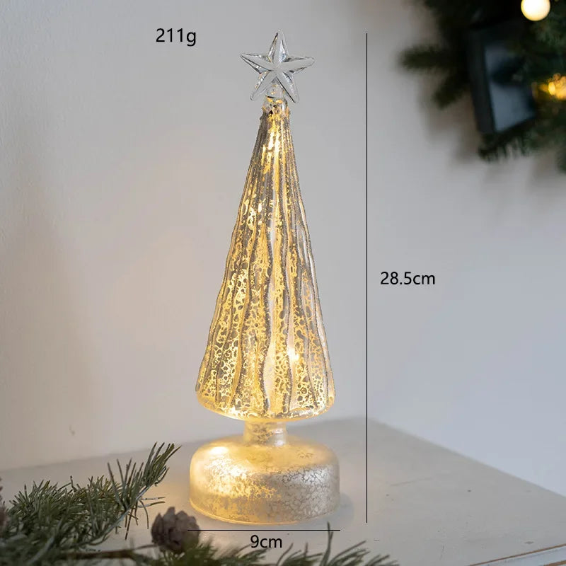 Christmas Time LED Frosted Glass Tree Lamp