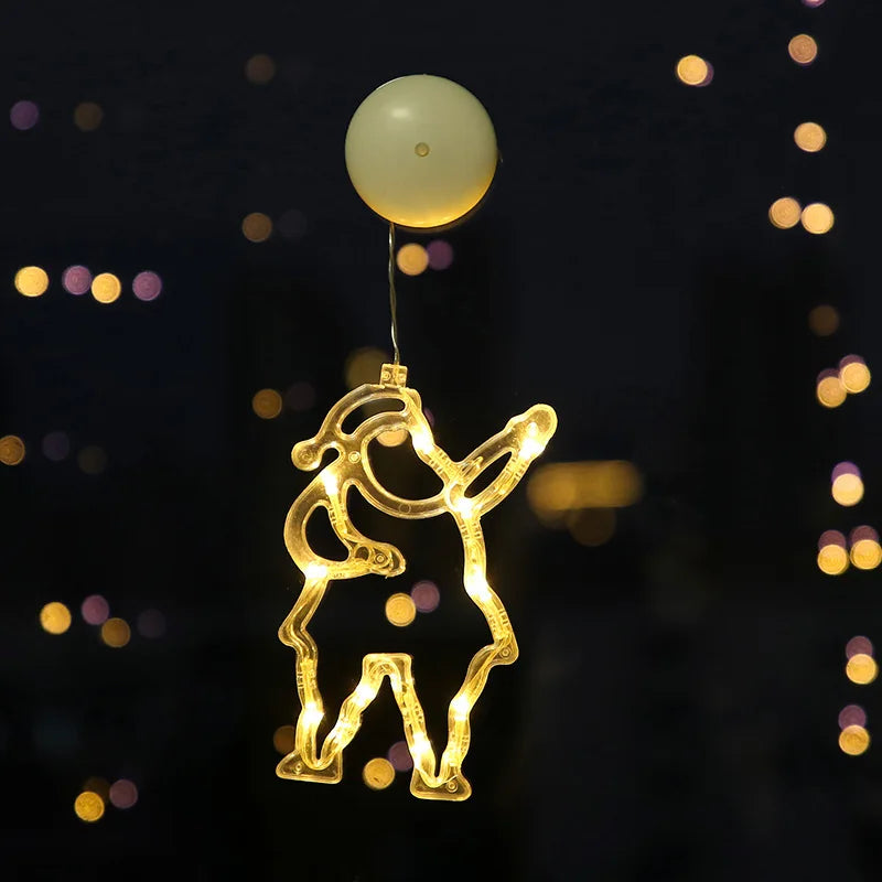 Luminova | LED Window Light Christmas | Bell · Snowman · Star | Battery Operated & with Suction Cup | Warm White | Window Decoration