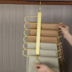 SpaceLuxe Aluminum Pants Hanger – Multi-Layer, Space-Saving Closet Organizer