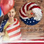 Patriotic Eagle American Flag Wreath for Independence Day