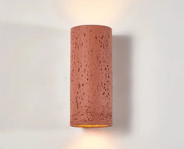 Industrial Wall Lamp with Cement Finish