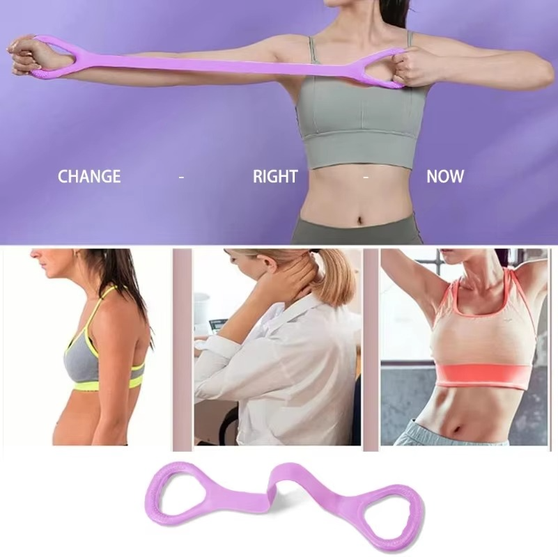 8-Pack Resistance Bands for Arms, Back, and Shoulder Training – Elastic Bands for Yoga, Pilates, and Physical Therapy