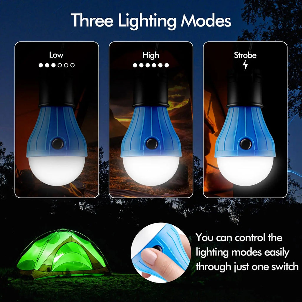 LumaTrail Outdoor Lamp | 3 Light Modes | Compact & Stable | Carabiner Attachment