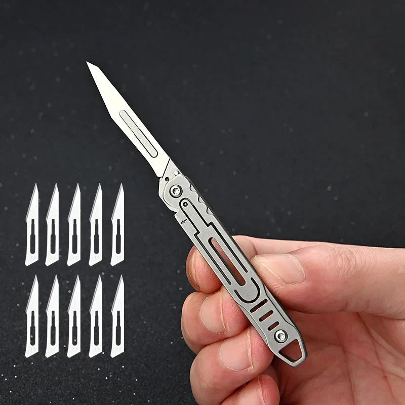 Replaceable Blades Foldable EDC Knife