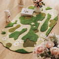 Long Tufting Moss Bedroom Rug