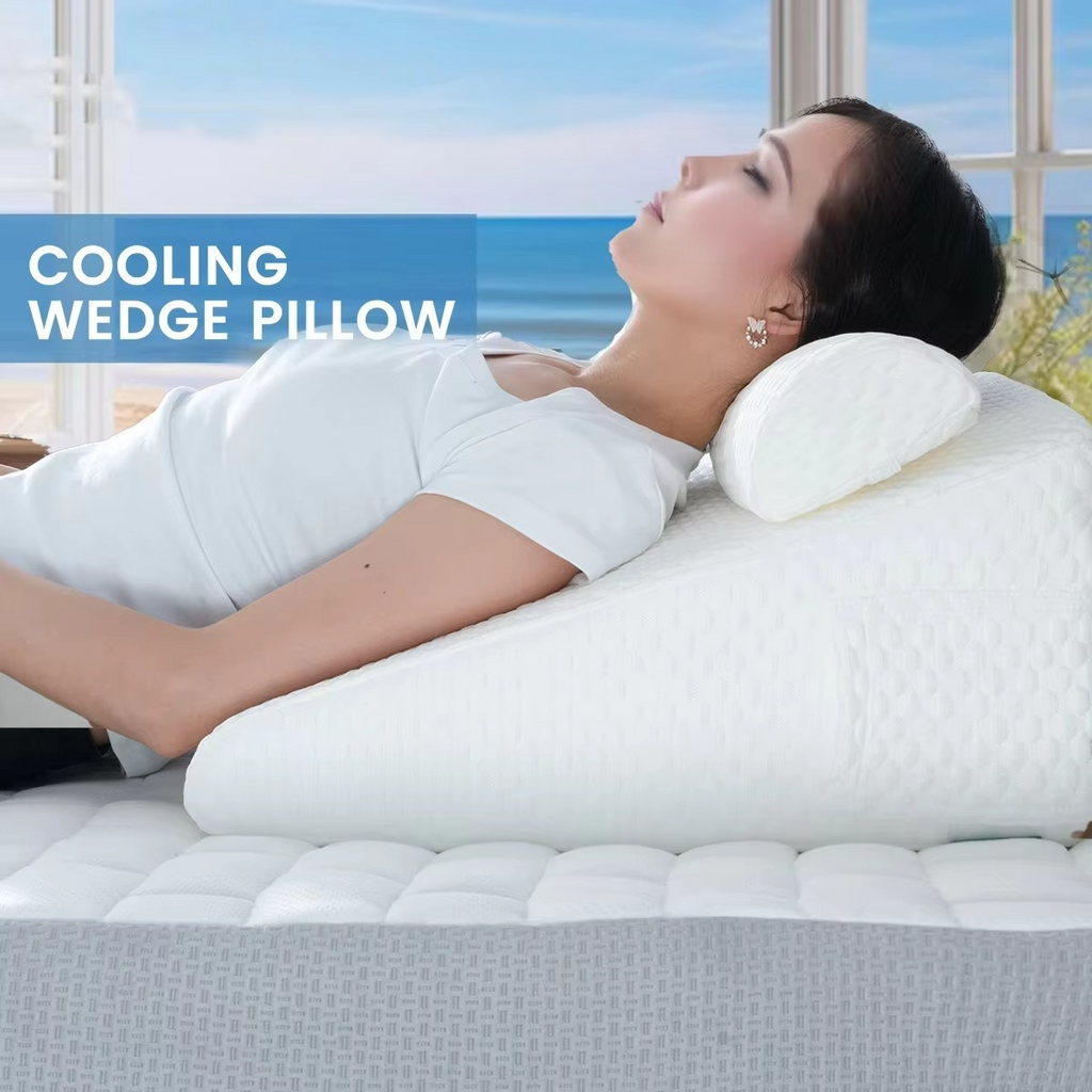 Dual Comfort Memory Foam Orthopedic Wedge Pillows with Breathable Covers