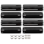 Grill shield Adjustable heat shield for gas grills | Replacement thermal plates made of enamel | 2/4 pair set | Universal adjustable 30–56 cm