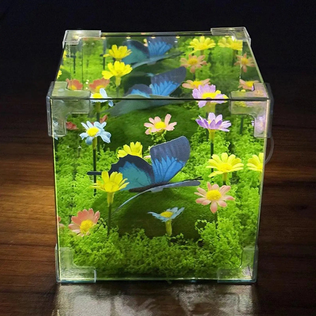LED Butterfly Garden Cube Night Light Decor