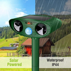 Solar-Powered Ultrasonic Animal Repellent for Gardens and Yards