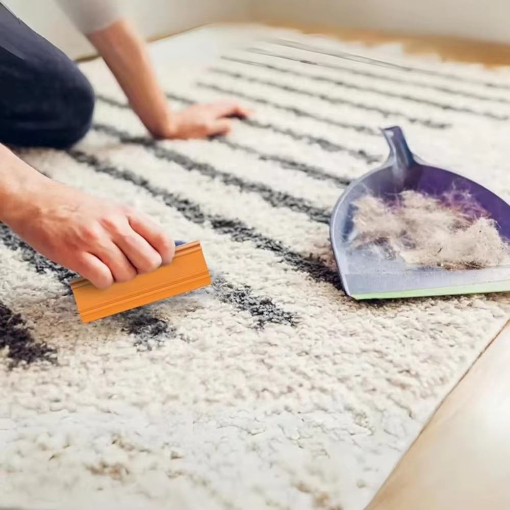 Easy Grip Pet Hair Removal Tool for Home Carpets and Upholstery