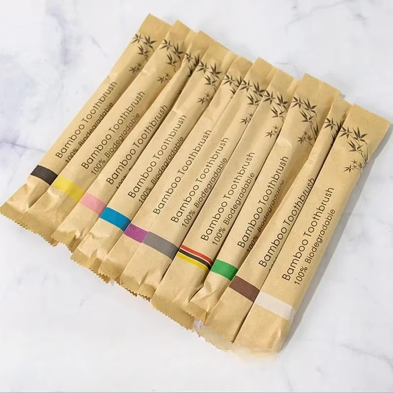 Eco-Friendly Bamboo Toothbrush Set – 10 Pack Soft Bristle Brushes for Adults