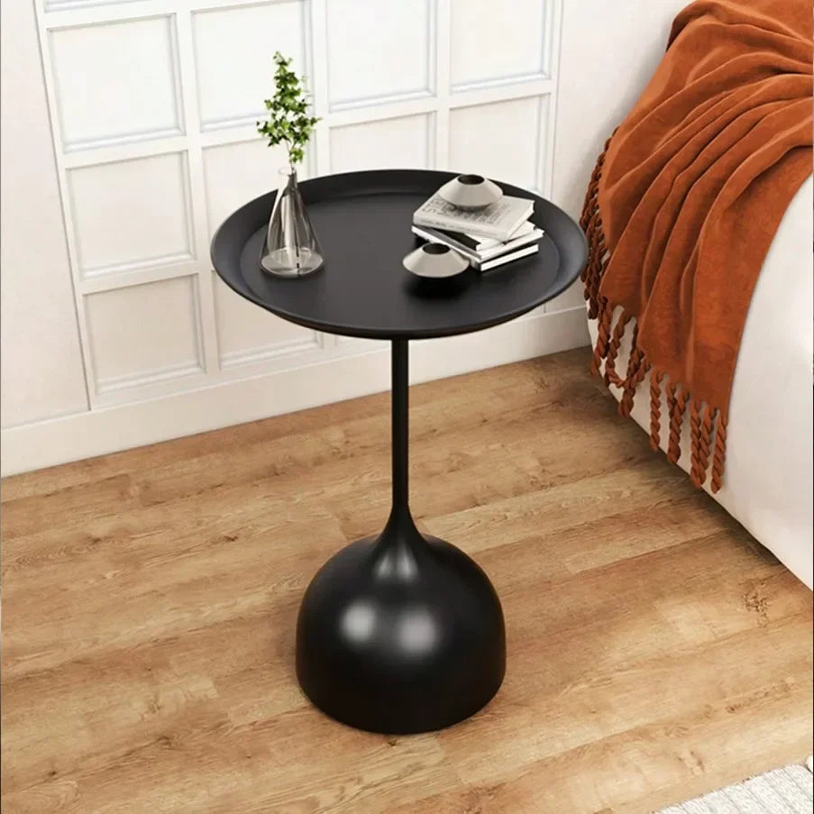 Scandinavian Round Side Table of Metal