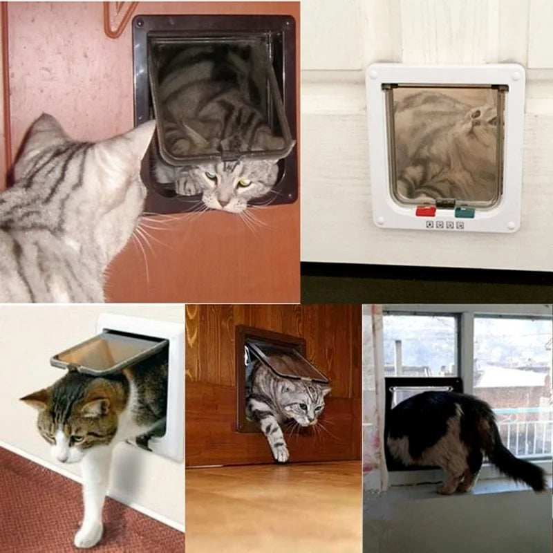 4 Way Pet Door for Cats and Dogs