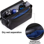 Gentrax Toiletry Bag Men | Water Repellent & Large | Tear Resistant Travel Organizer with Wet Compartment | Dopp Kit for Shaving & Care