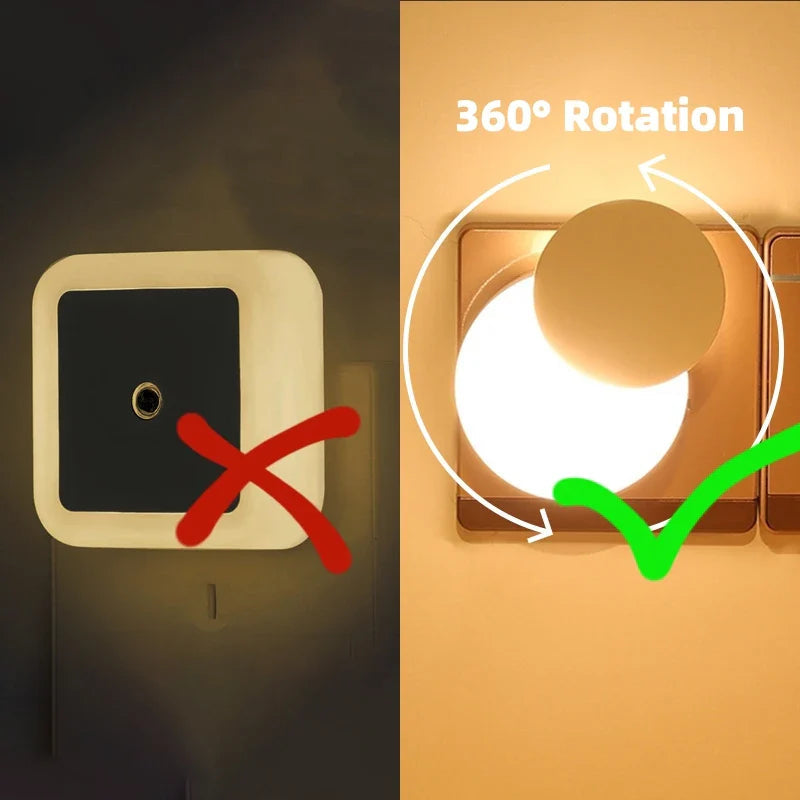 Nuvilux LED night light with twilight sensor | plug light EU/US | 0.3W | For children's room, hallway, bathroom & bedroom