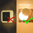 Nuvilux LED night light with twilight sensor | plug light EU/US | 0.3W | For children's room, hallway, bathroom & bedroom