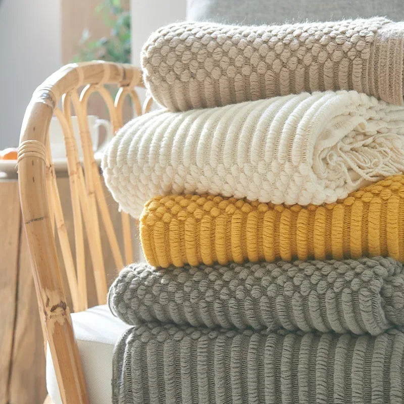Nordic Style Dick Knitted Blanket