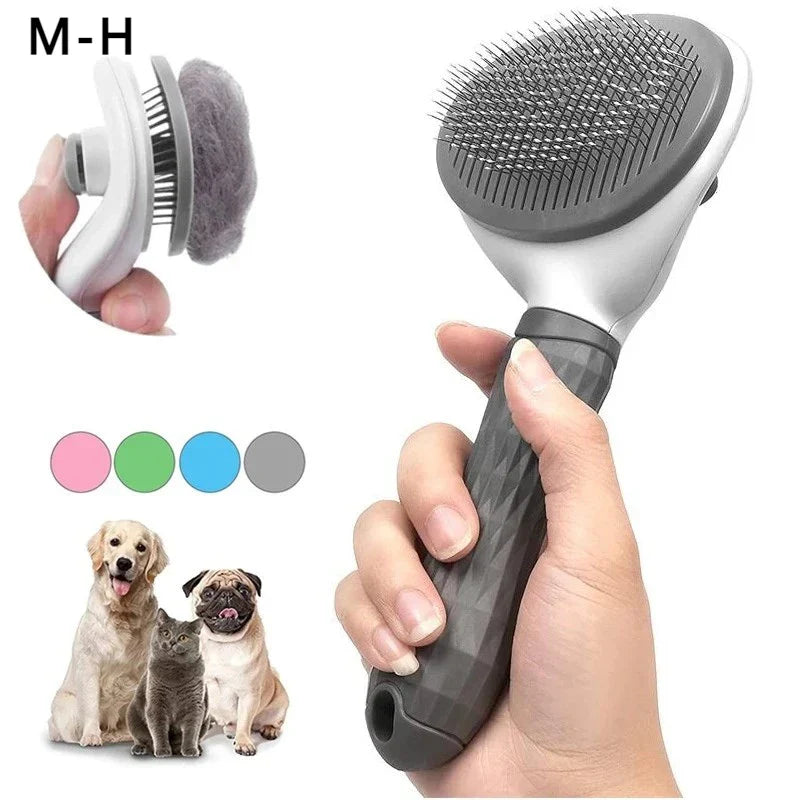 FellFreund Fur Brush for Dogs & Cats | Self-Cleaning | Gentle Grooming & Hair Removal